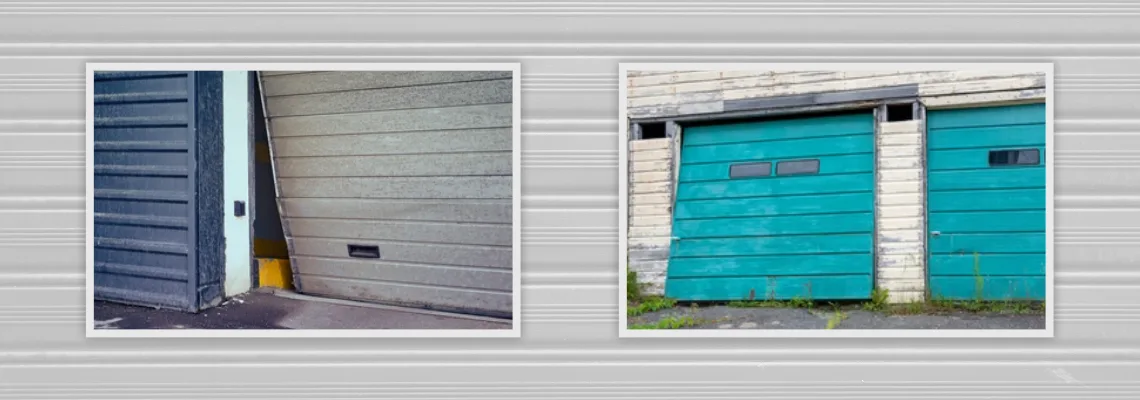 Crooked Aluminum Garage Door Repair in Palm Bay, Florida